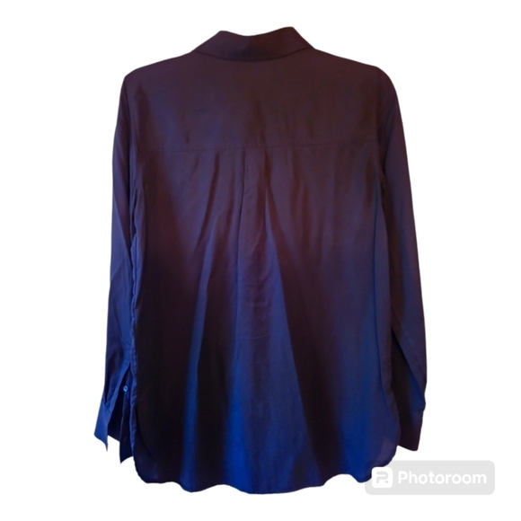 Banana Republic* Hidden Button Front Placket* Black* Sz S - Picture 3 of 6